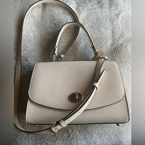 Coach Tilly Top Handle Satchel Handbag | Cream